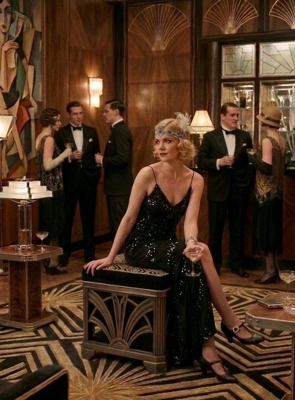 Vintage Y2K Black Silk Sequin Column Maxi Long Gown Evening Formal Slip Dress M - Picture 14 of 16